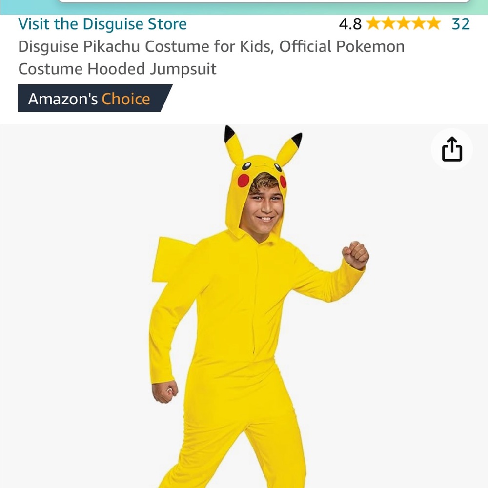 Pikachu costume